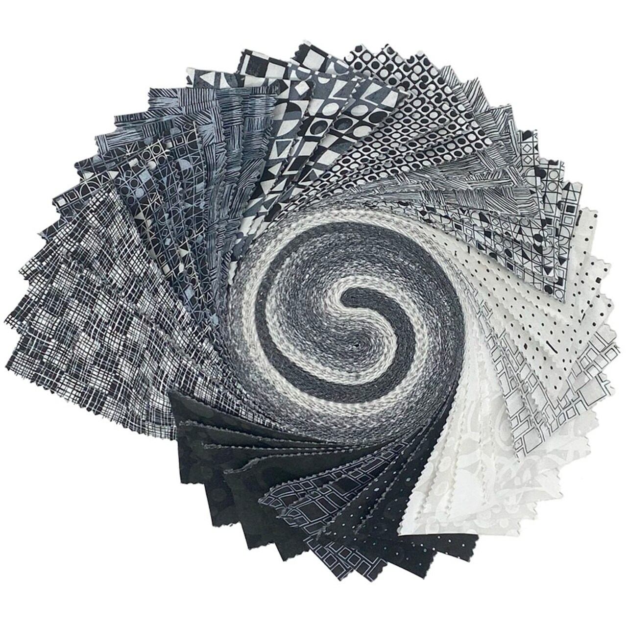 Black and White Musical 2.5" Strip Roll (Jelly Roll) by Katie Pasquini Masopust for Free Spirit (FB4DRKP.BKWHTMUSIC)